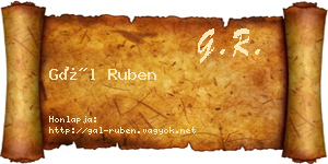 Gál Ruben névjegykártya